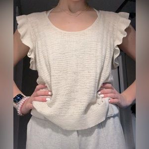 J.Crew knit ruffle tank
